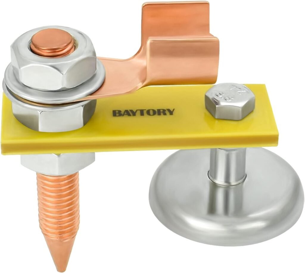 BAYTORY Upgrade Magnetic Welding Support Ground Clamp Tools, Welding Magnet Head Strong Magnetism Large Suction, Copper Tail Welding Accessories Stability Clamps