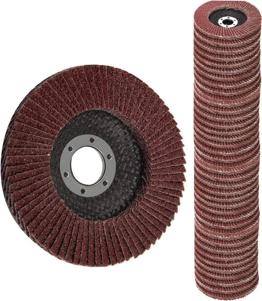 Flap Discs 40 PCS 4.5 Inch - 40 60 80 120 Grit Grinding Discs 4 1/2 Assorted Sanding Grinding Wheels,Aluminum Oxide Abrasives,Grinder disc