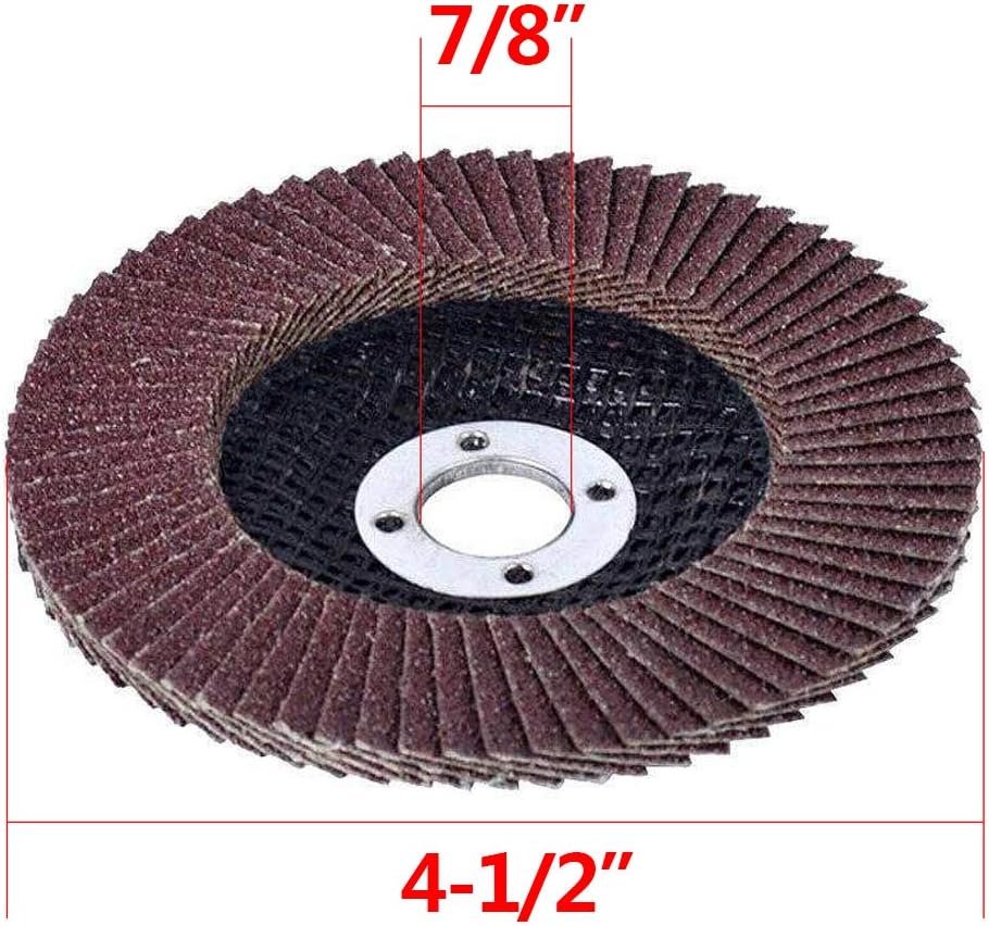 Flap Discs 40 PCS 4.5 Inch - 40 60 80 120 Grit Grinding Discs 4 1/2 Assorted Sanding Grinding Wheels,Aluminum Oxide Abrasives,Grinder disc