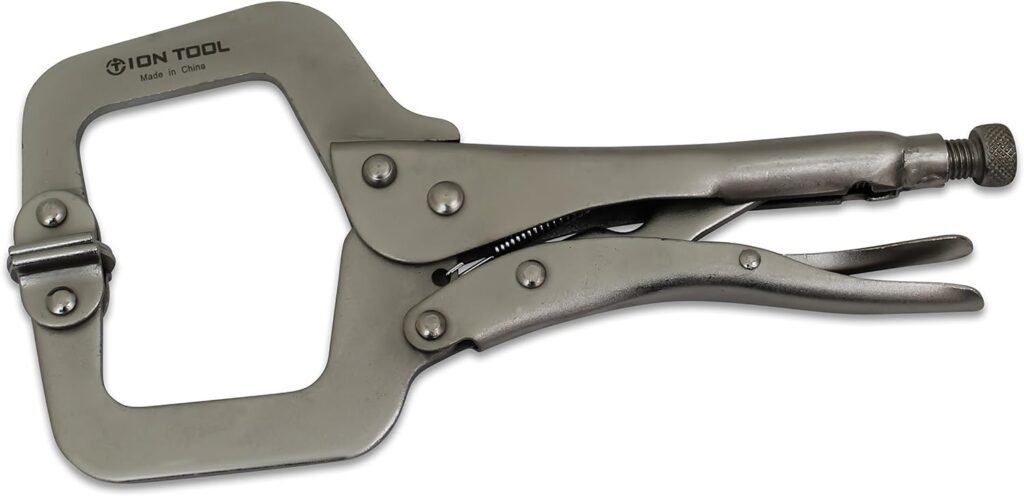 ION TOOL 6 Pack - 11” C-Clamp Locking Pliers, Swivel Pads