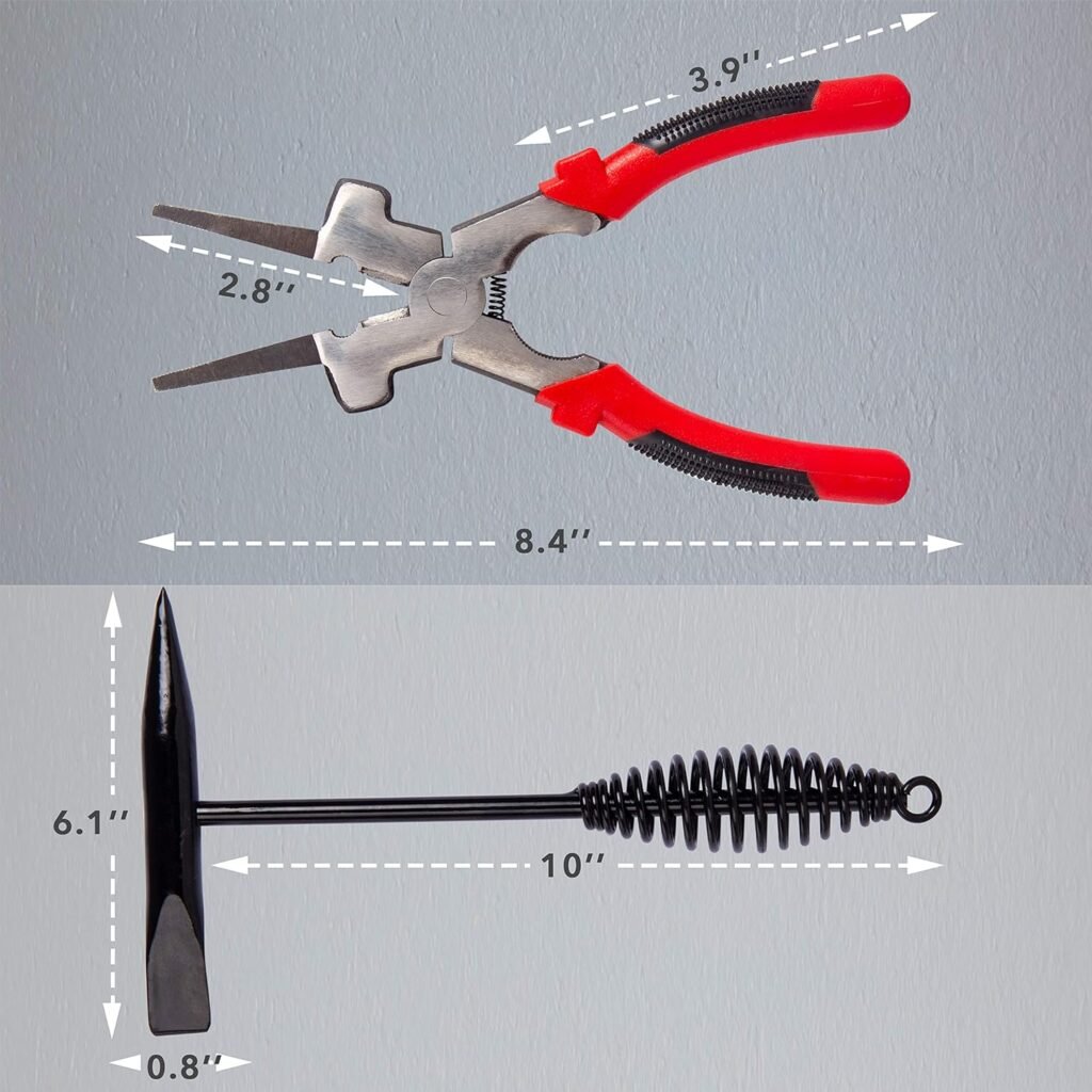 KOTTO Welding Tools, MIG Welding Pliers Multi-function 8 Anti-Rust MIG Pliers with High Carbon Steel Welding Chipping Hammer, Wire Brush and Storage Case