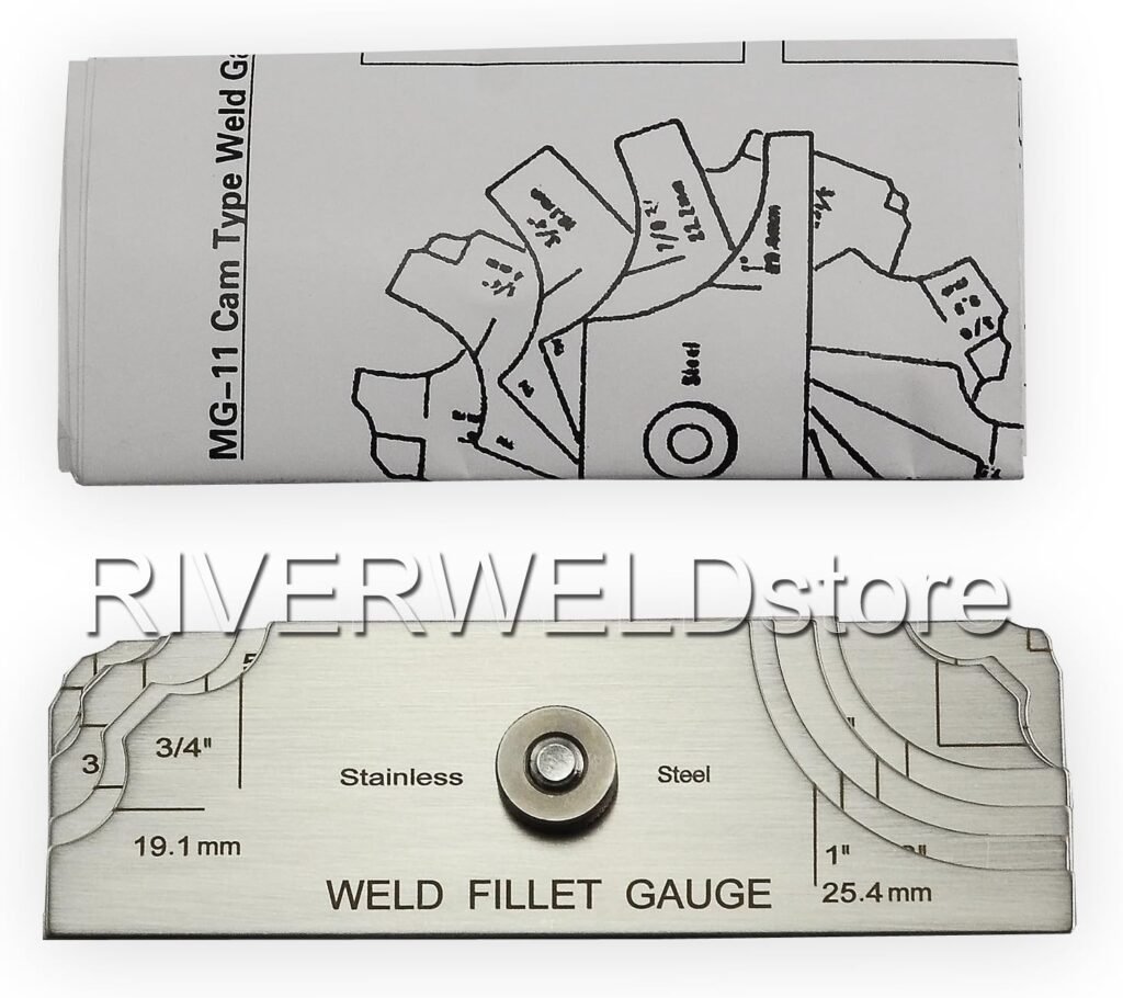 RIVERWELD 7 Piece Fillet Weld Set Gage Rl Gauge Depth Gauges Welding Inspection Test Ulnar Metric  Inch