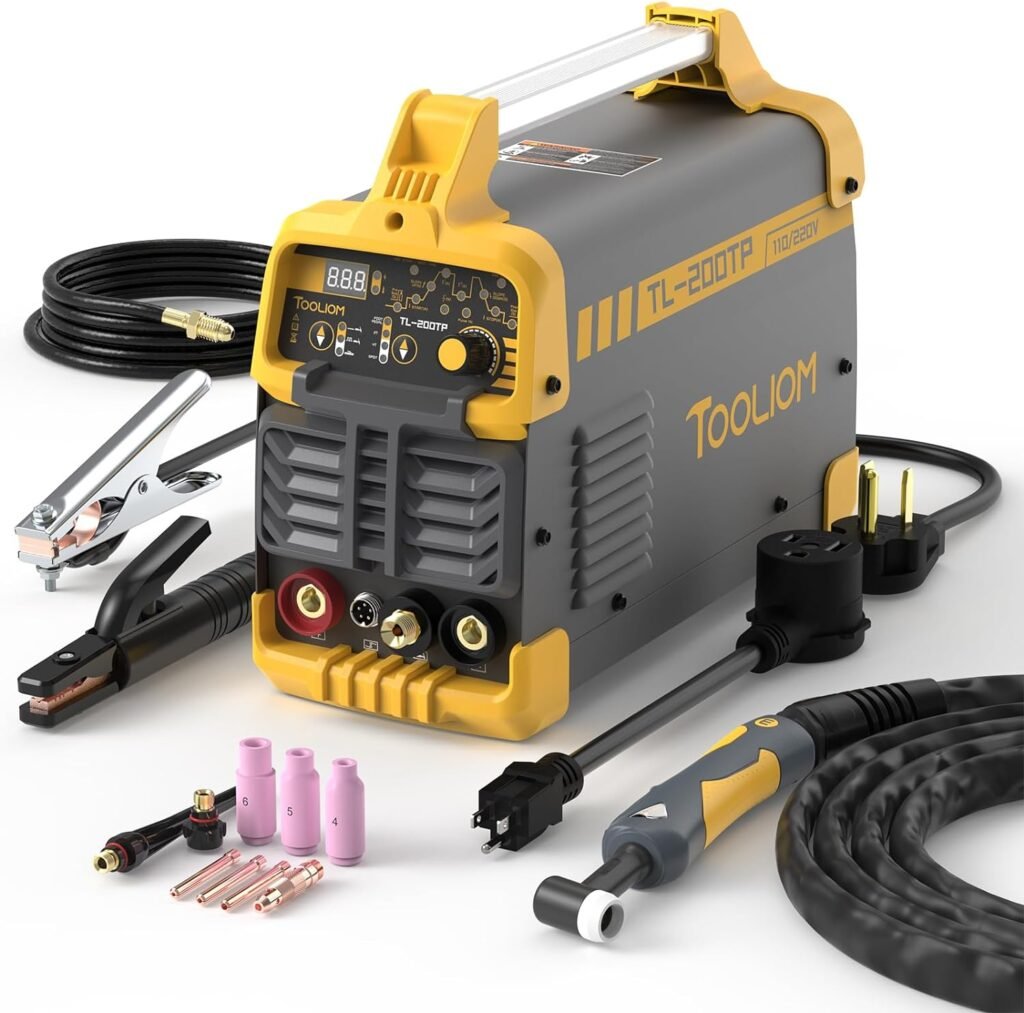 TOOLIOM TIG Welder with Pulse Welding Machine Multifunctional DC TIG/Spot TIG/Pulse TIG/Stick 110220V Dual Voltage