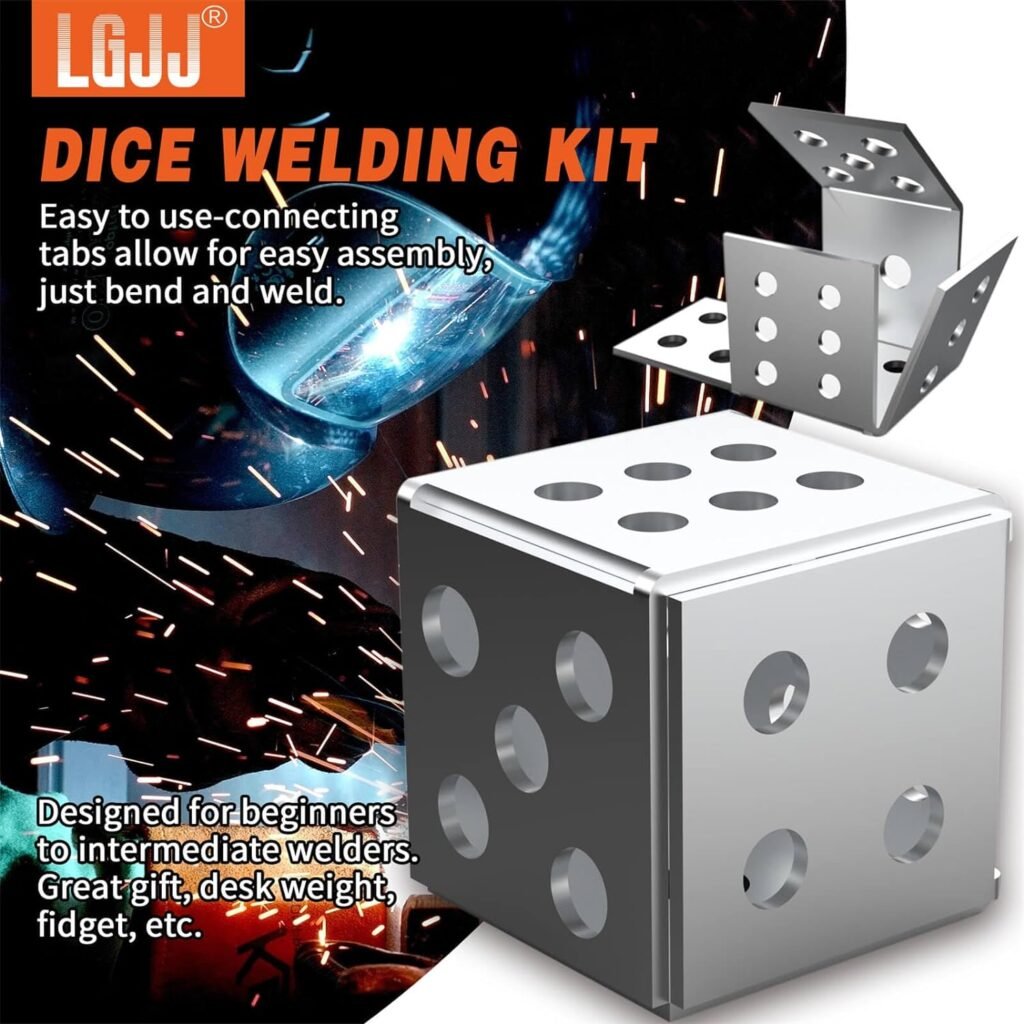 Welding Kit Dice, Welding Coupons, 1 PC, Mild Steel, 16 Gauge Welding Plate, DIY Cube, Welding Practice for TIG, MIG, Gas, Arc, Stick