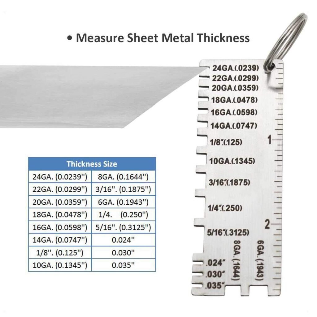 Wire/Metal Sheet Thickness Gauge 229895 Welding Gage Plated Size Inspection Tool [NOT Cheap Stamping Version]