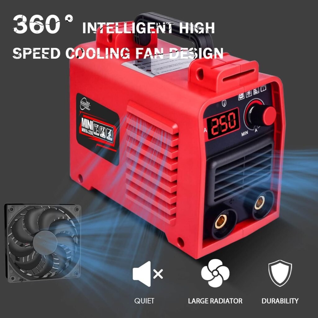 Welder Machine,Upgraded MMA-250A 110V Welding Machine,IGBT Digital Display LCD,Hot Start Anti-stick Stick Welder,Complete DIY Tool Kit for Portable Mini Welder,Strong Heat Dissipation MMA Welder …