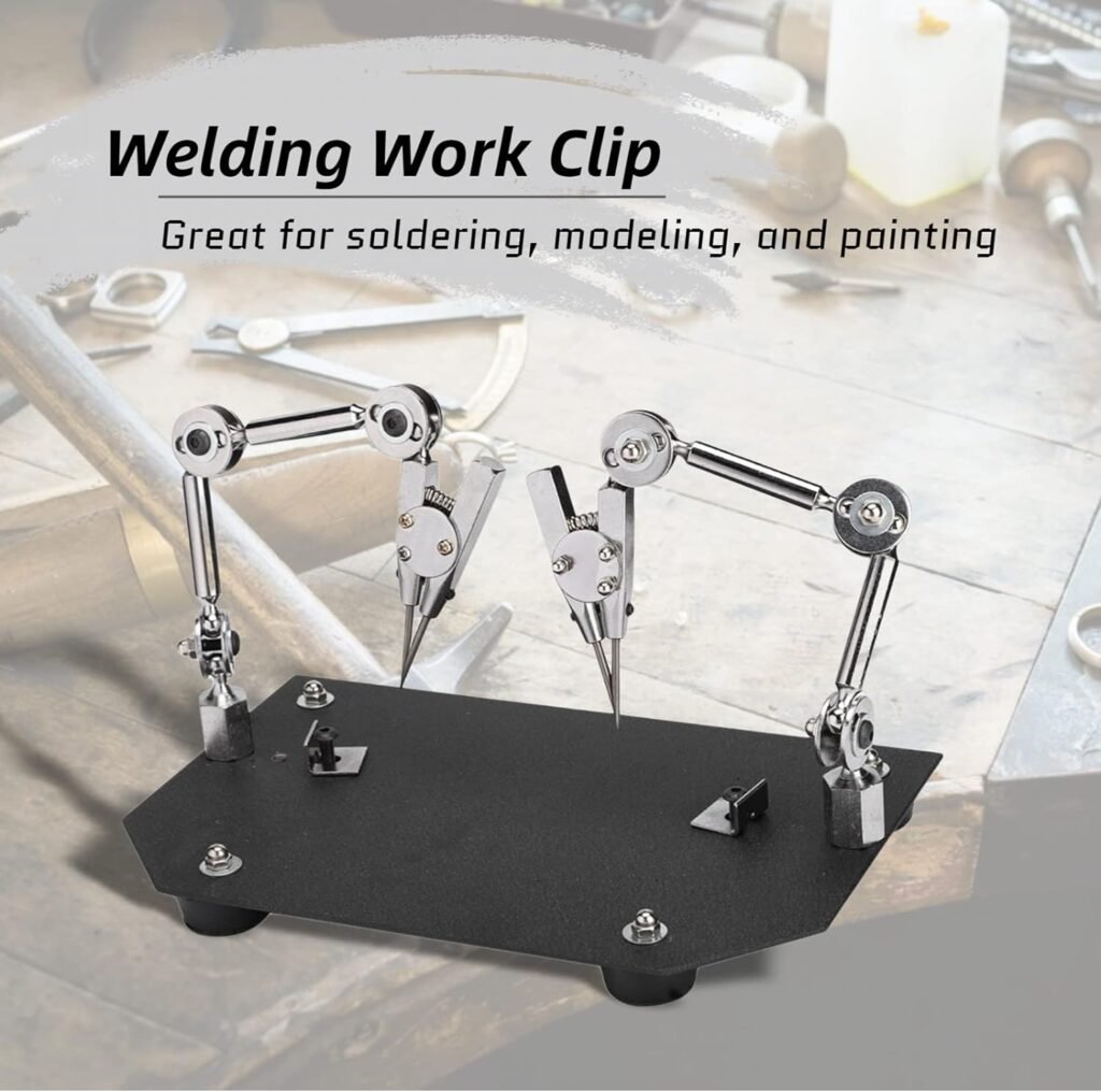 Welding Table Clamps, Auxiliary Welding Work Clip Set Third Hand Tool Welding Fixture Clip for Soldering, Modeling, and Painting Jewelry Welding Repairing