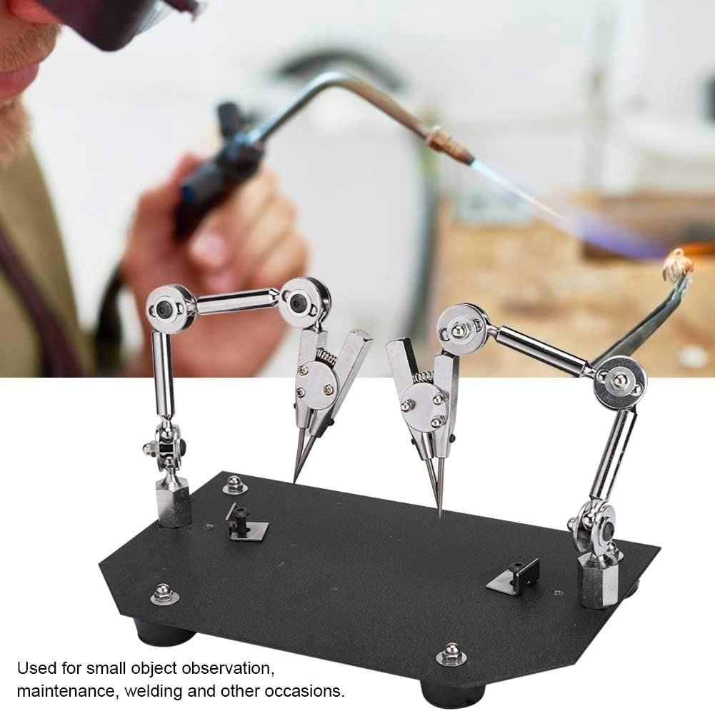 Welding Table Clamps, Auxiliary Welding Work Clip Set Third Hand Tool Welding Fixture Clip for Soldering, Modeling, and Painting Jewelry Welding Repairing